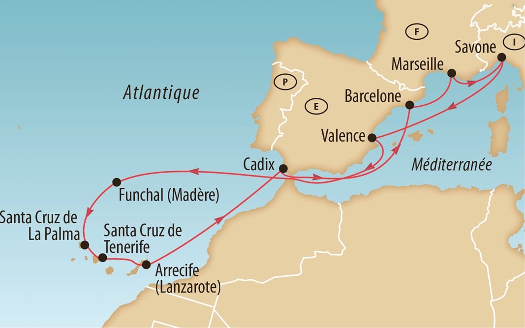 Croisière en Méditerranée et Atlantique 1