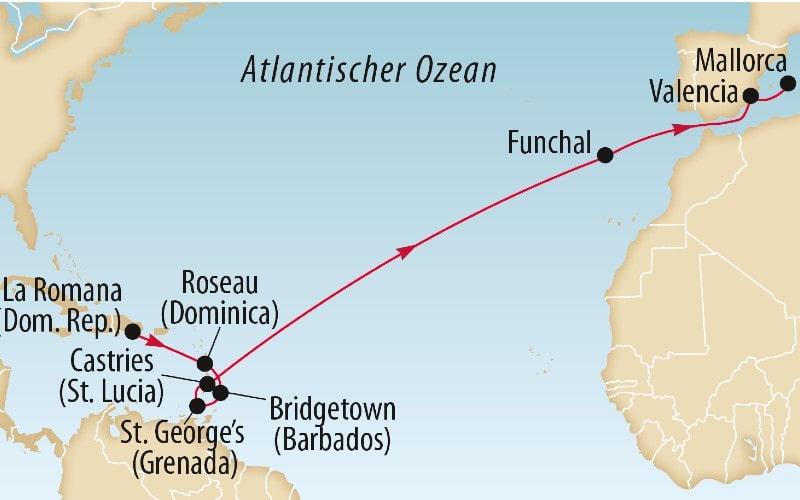 Karibik-Transatlantik Kreuzfahrt - Mein Schiff 1 5