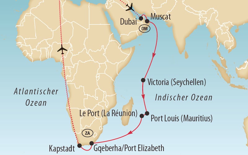 Von Dubai nach Kapstadt - Mein Schiff 4 1