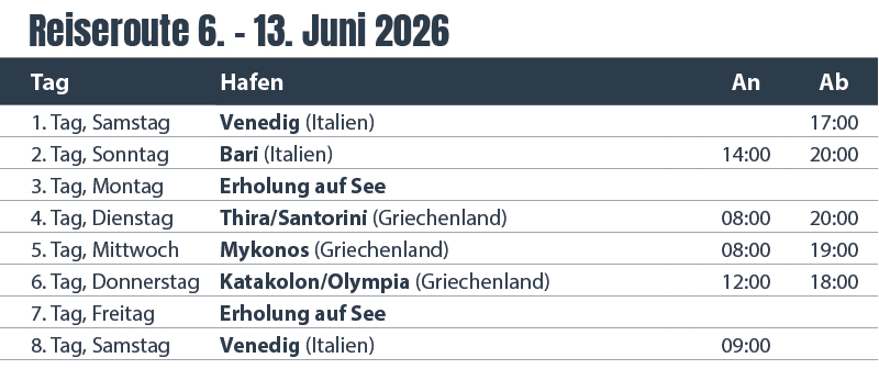 RH444_Griechische Inselperlen Costa Deliziosa_Route 1 und 2 Griechische Inselperlen - Costa Deliziosa 28