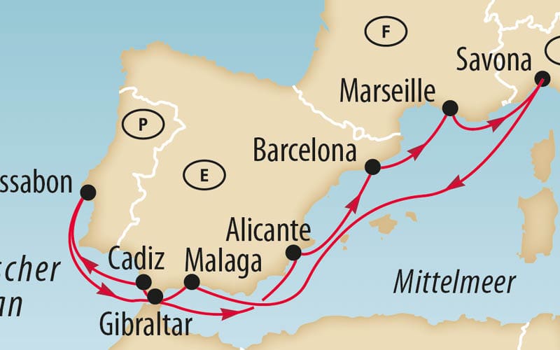 Kreuzfahrt Mittelmeer und Atlantik 1