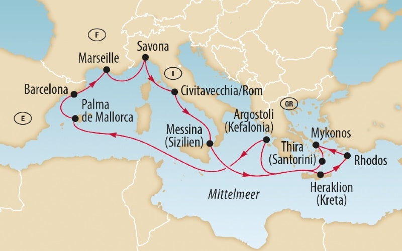 Kreuzfahrt Sommer im Mittelmeer 4