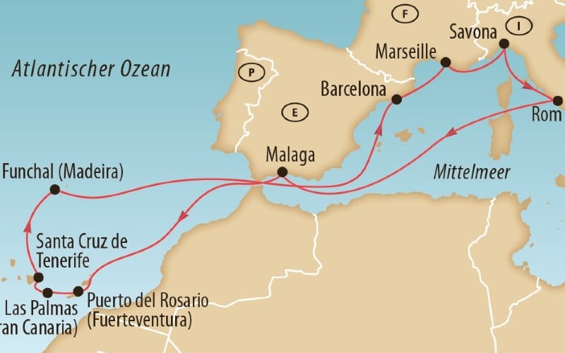 Kreuzfahrt Mittelmeer und Atlantik 3