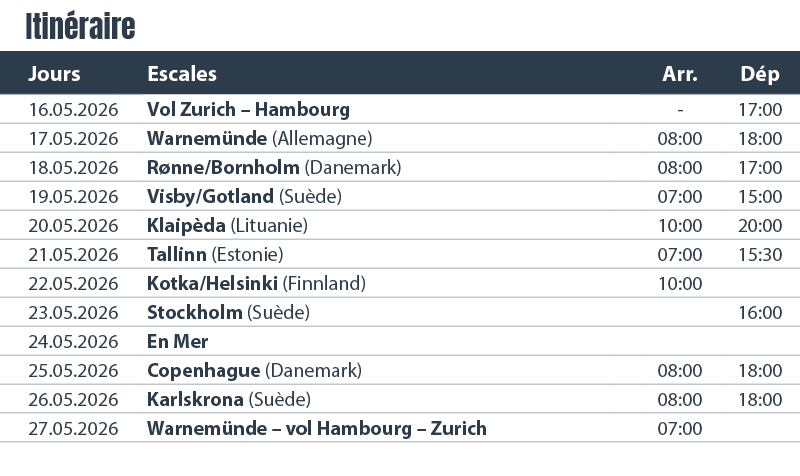 RH404_Liegezeiten_FR Croisière en mer Baltique MSC Magnifica 18