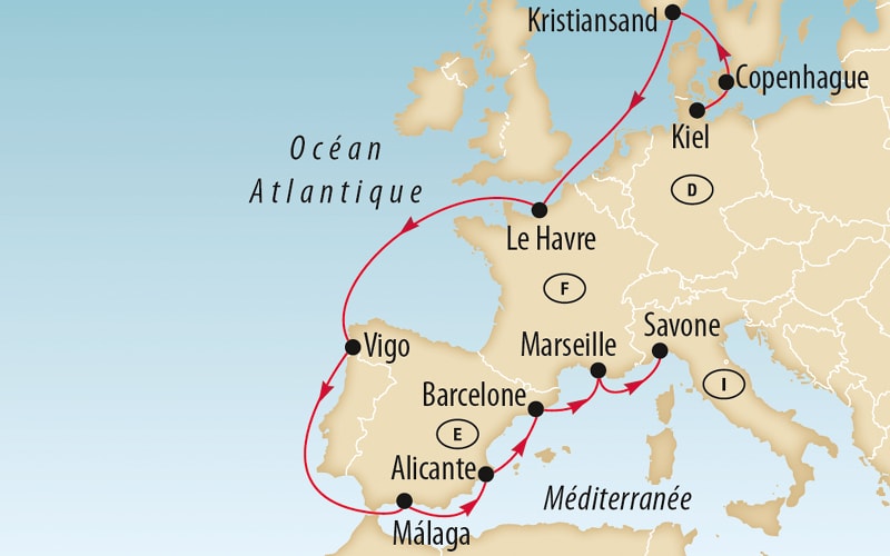 Autour de l'Europe de l'Ouest Costa Diadema 12