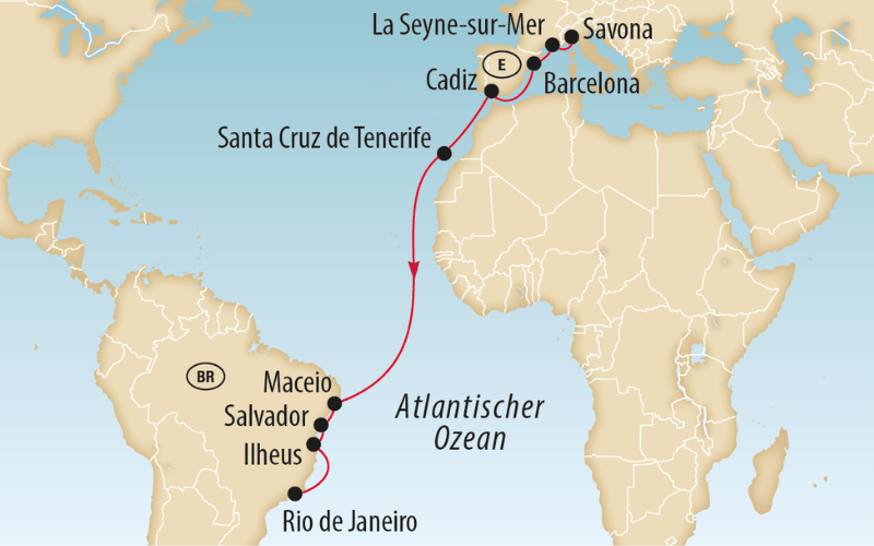 Transatlantik-Kreuzfahrt nach Rio de Janeiro 6