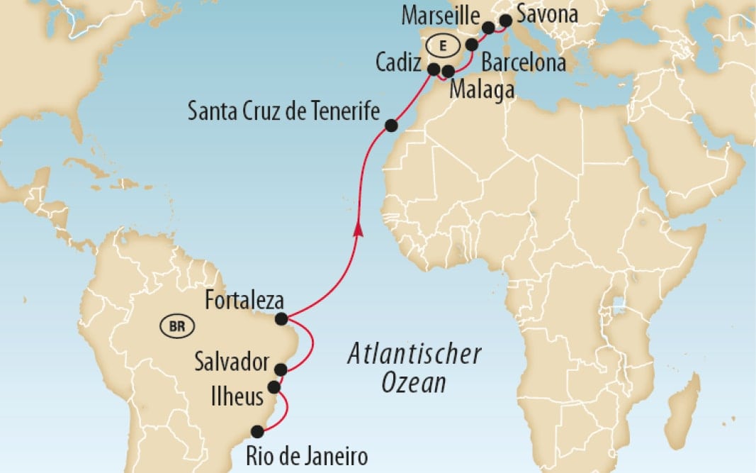 Transatlantik-Kreuzfahrt Südamerika-Europa 7