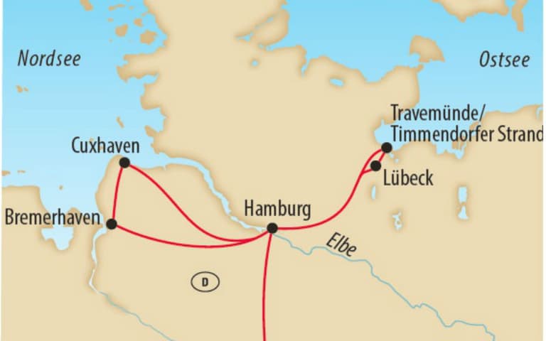 Von Hamburg an die Nord- und Ostsee  car-tours.ch